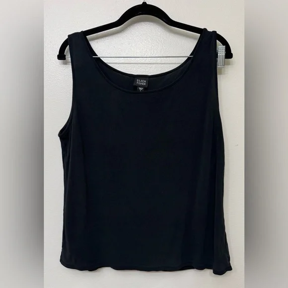 Eileen Fisher Silk Short Sleeve Tank - Picture 1 of 5